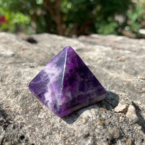 Amethyst Crystal Pyramid, Amethyst Pyramid, Crystal Pyramid for Meditation, Mini Crystal Tower, Healing Crystal