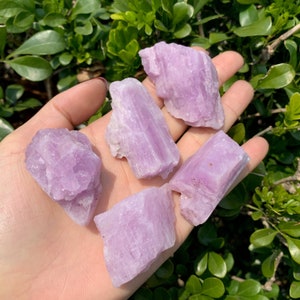 Kunzite Rough Crystals, Raw Kunzite Crystal, Natural Rough Crystals, Healing Crystals, Chakra Crystals, Kunzite Specimen image 1