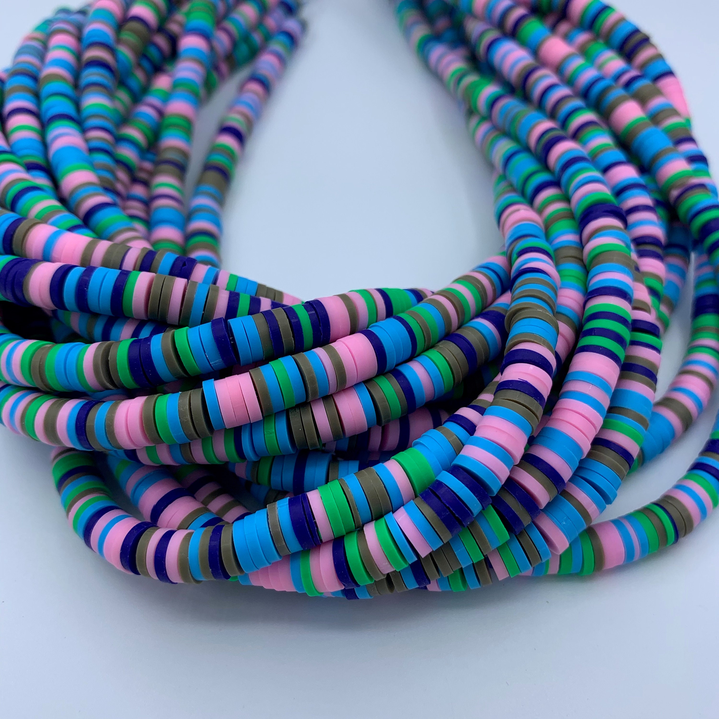 African Polymer Chip Beads Clay Disc Beads Vinyl Heishi Etsy