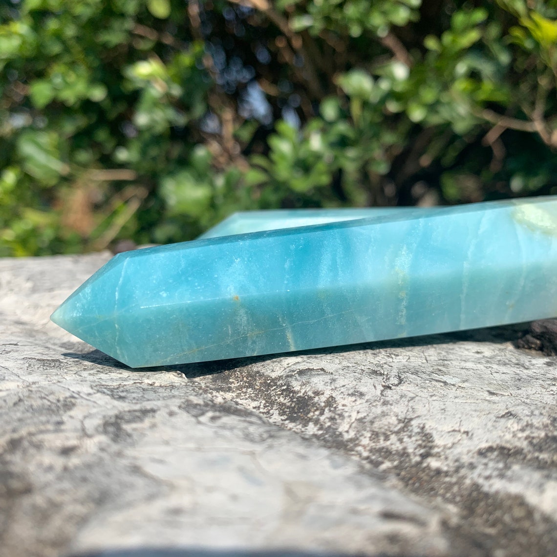 Natural Crystal Tower Sky Blue Amazonite Tower Quartz Etsy