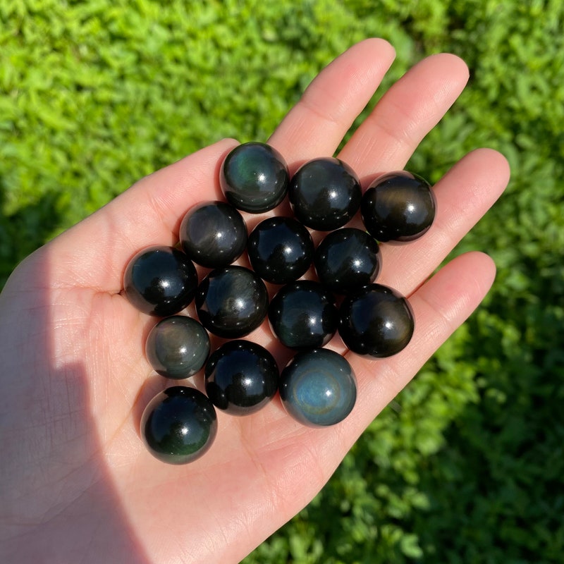 Obsidian Sphere - Etsy