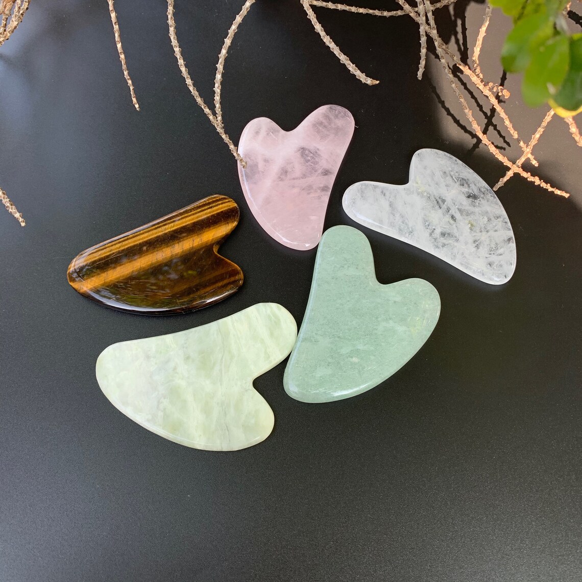 5 Types Crystal Gua Sha Facial Gua Sha Crystal Massage Tool Etsy