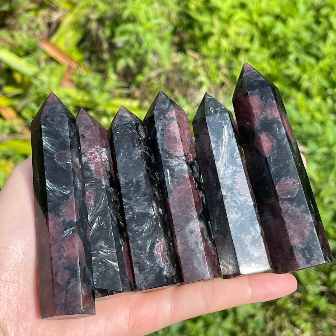 Natural in Arfvedsonite Tower With Arfvedsonite Etsy