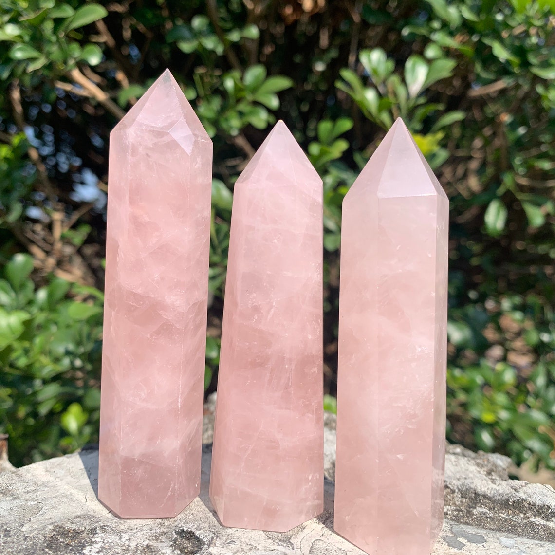 Natural Rose Quartz Tower Crystal Tower Rose Quartz Wand Etsy