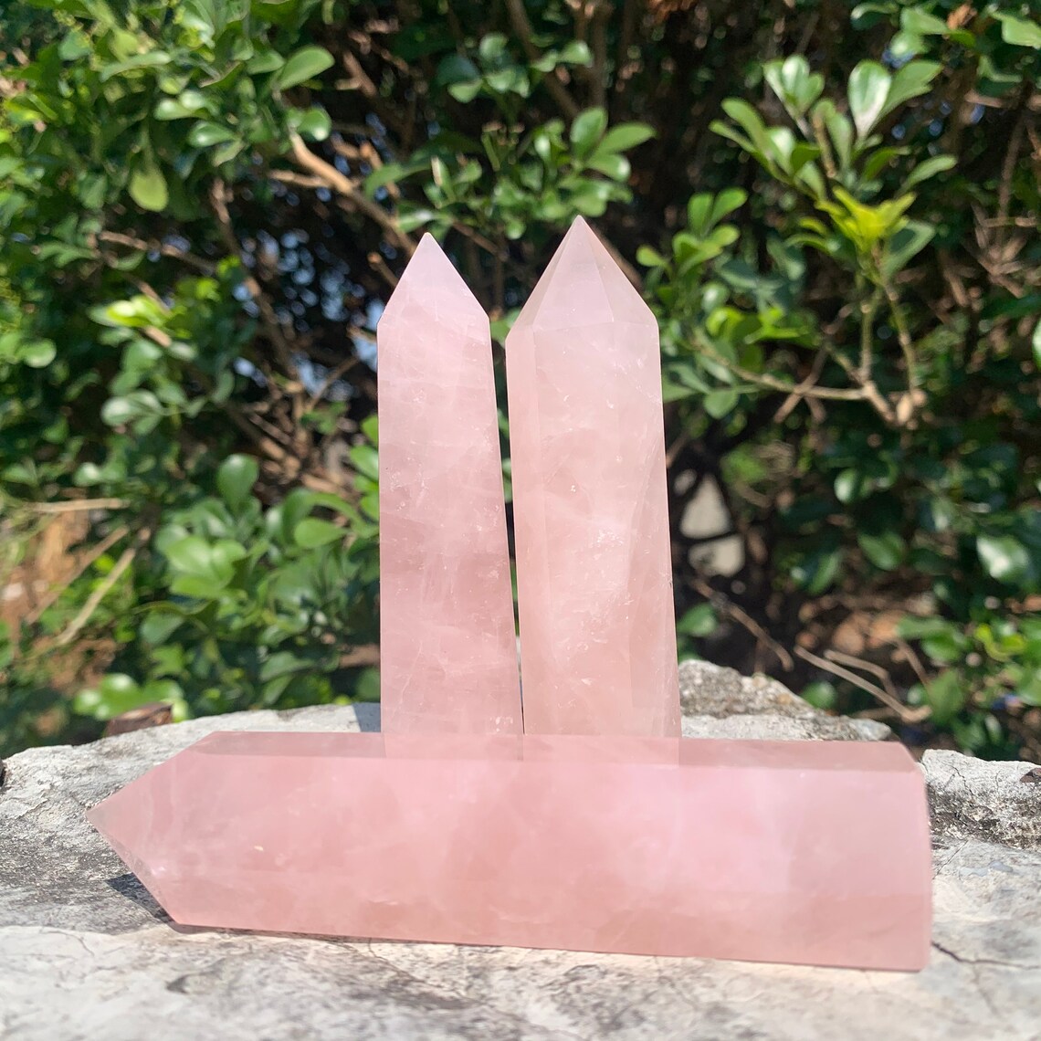 Natural Rose Quartz Tower Crystal Tower Rose Quartz Wand Etsy