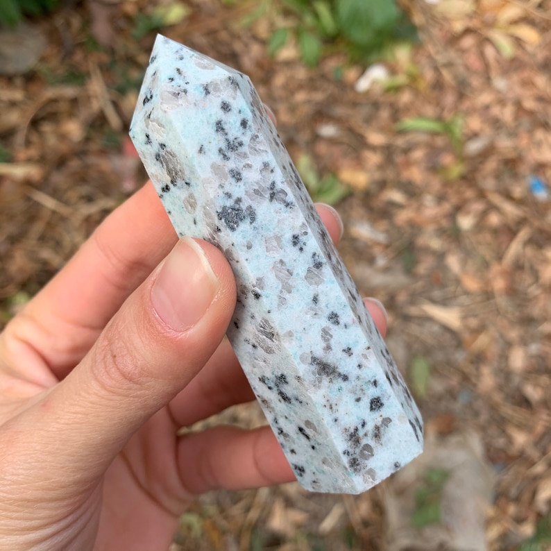 Kiwi Jasper Tower Kiwi Jasper Point Gemstone Tower Energy Etsy