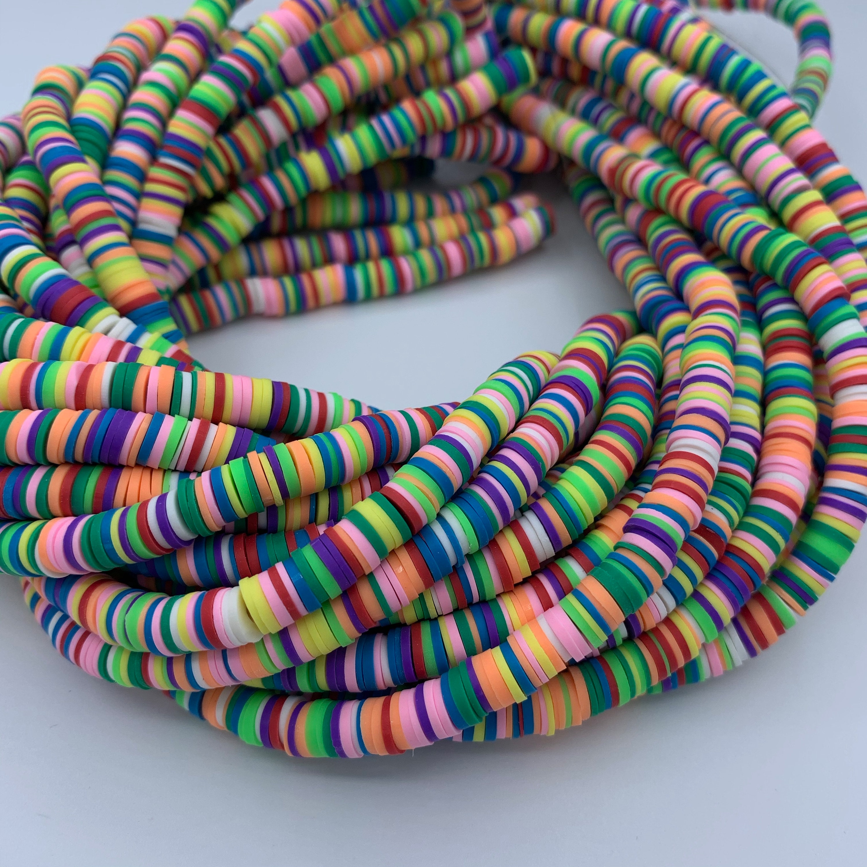 New Color Vinyl Heishi Beads 4mm 6mm 8mm Heishi Disc Beads - Etsy
