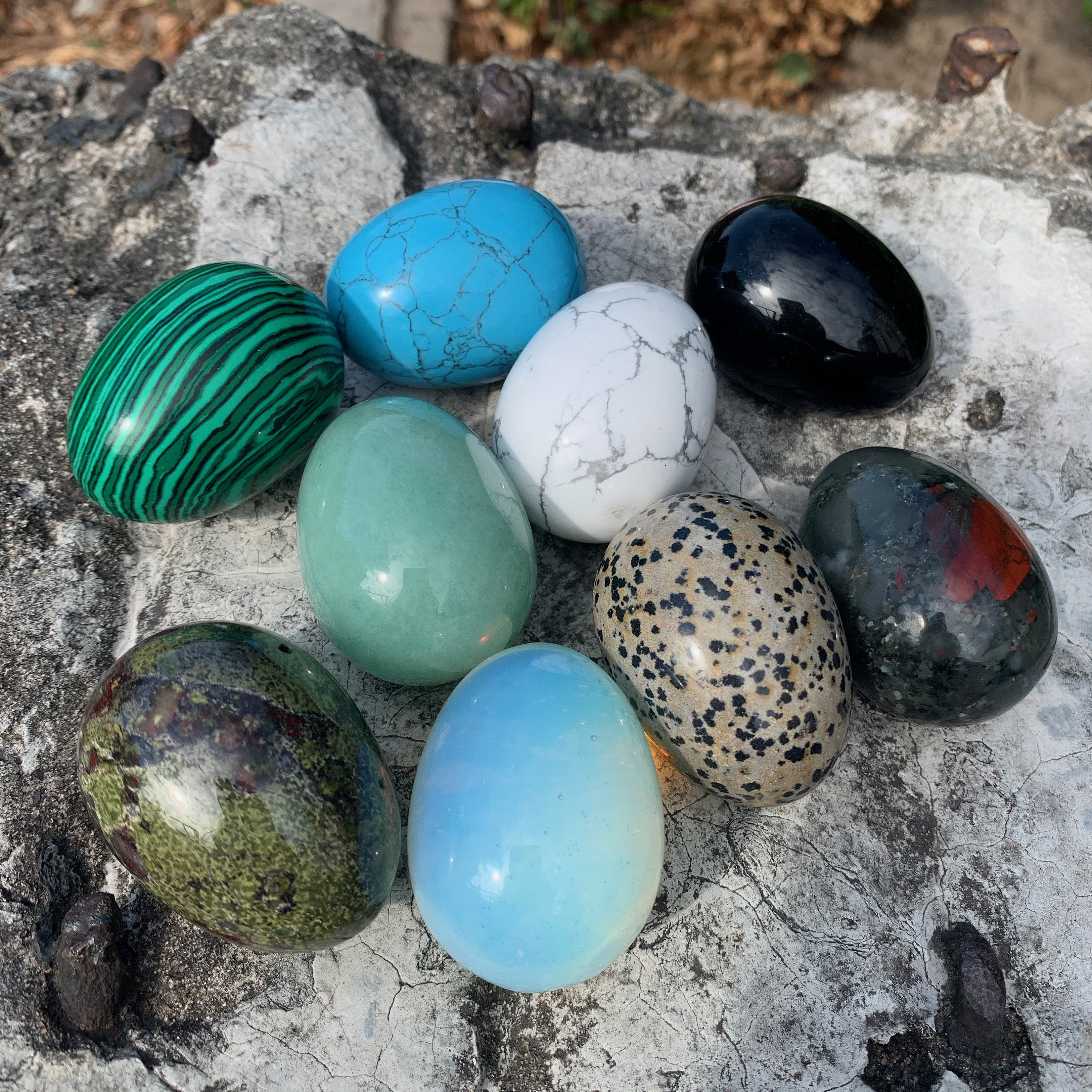 9 Kinds Crystal Eggs Gemstone Egg Meditation Stone Energy Etsy