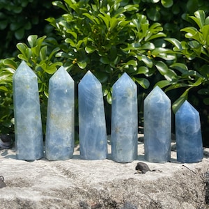 Celestite Tower, Blue Celestite Point, Crystal Tower Point, Energy Crystal, Healing Crystal, Home Decor, Bulk Crystals, Gift