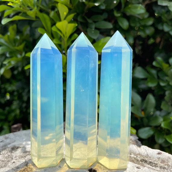 1pcs Natural High Quality Crystal Opal Stone Tower Healing Wand Milk White  Gem Point For Home Decoration - Stones - AliExpress