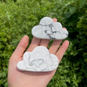3 &#39;&#39; Howlith Wolke, Kristallwolke Schnitzerei, Edelsteinwolke, Heilkristall, Energiekristall, Kristallgeschenk, Wohnkultur