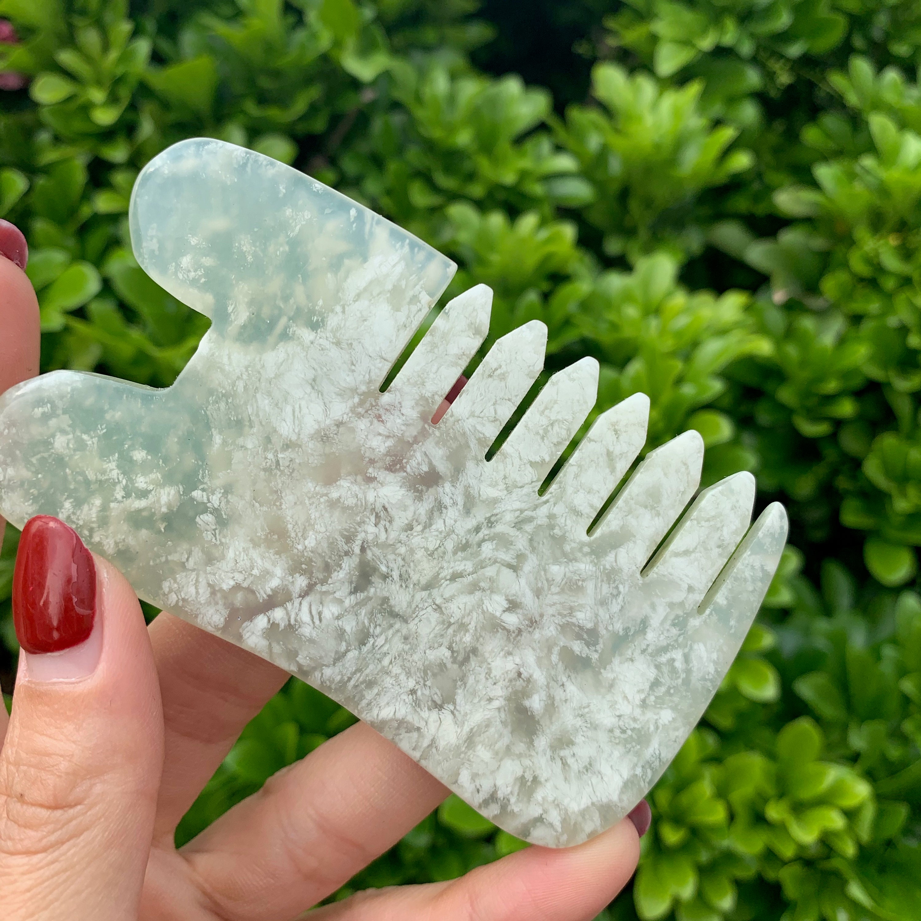 Natural Jade Comb Crystal Healing Comb Chinese Jade Comb Etsy