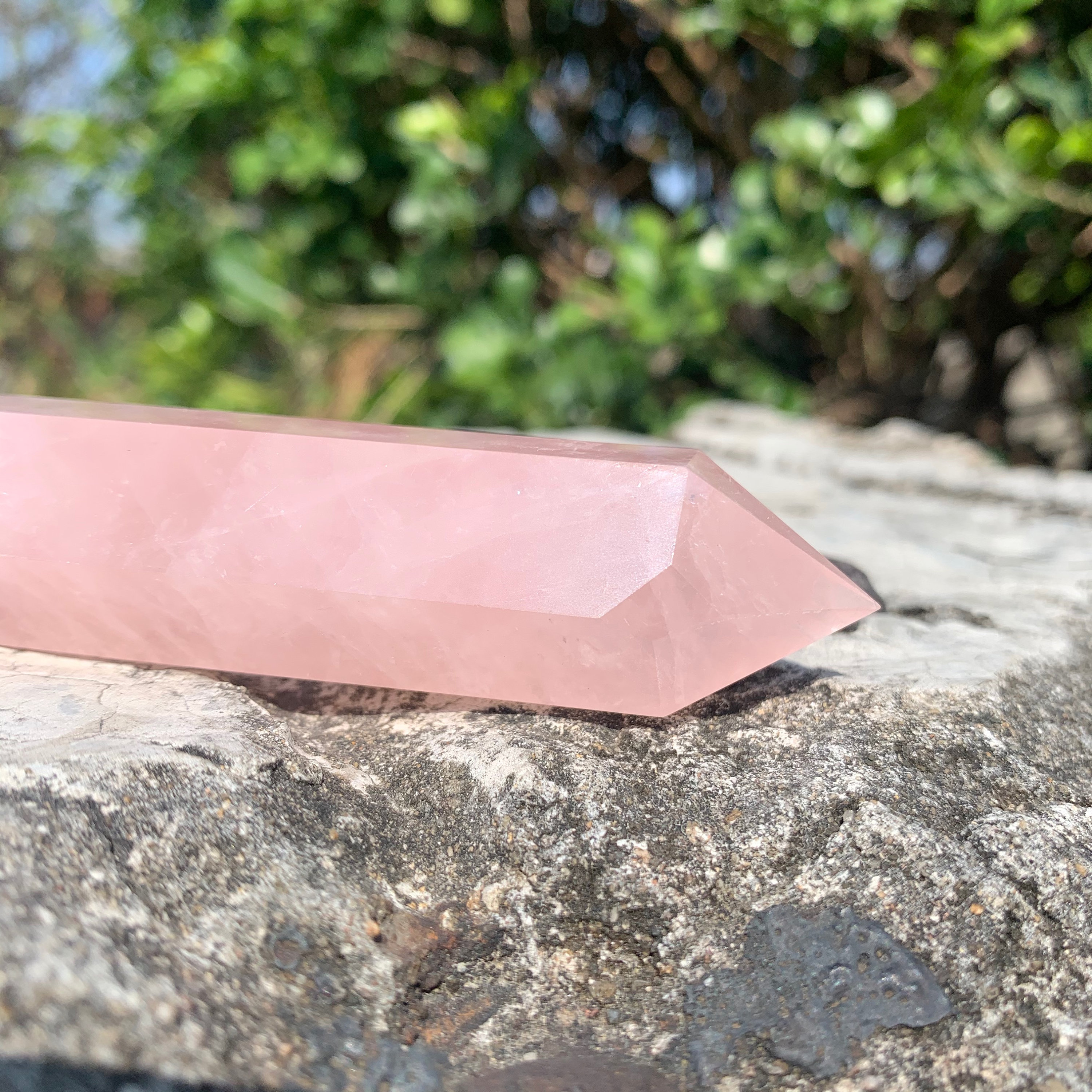 Natural Rose Quartz Tower Crystal Tower Rose Quartz Wand Etsy