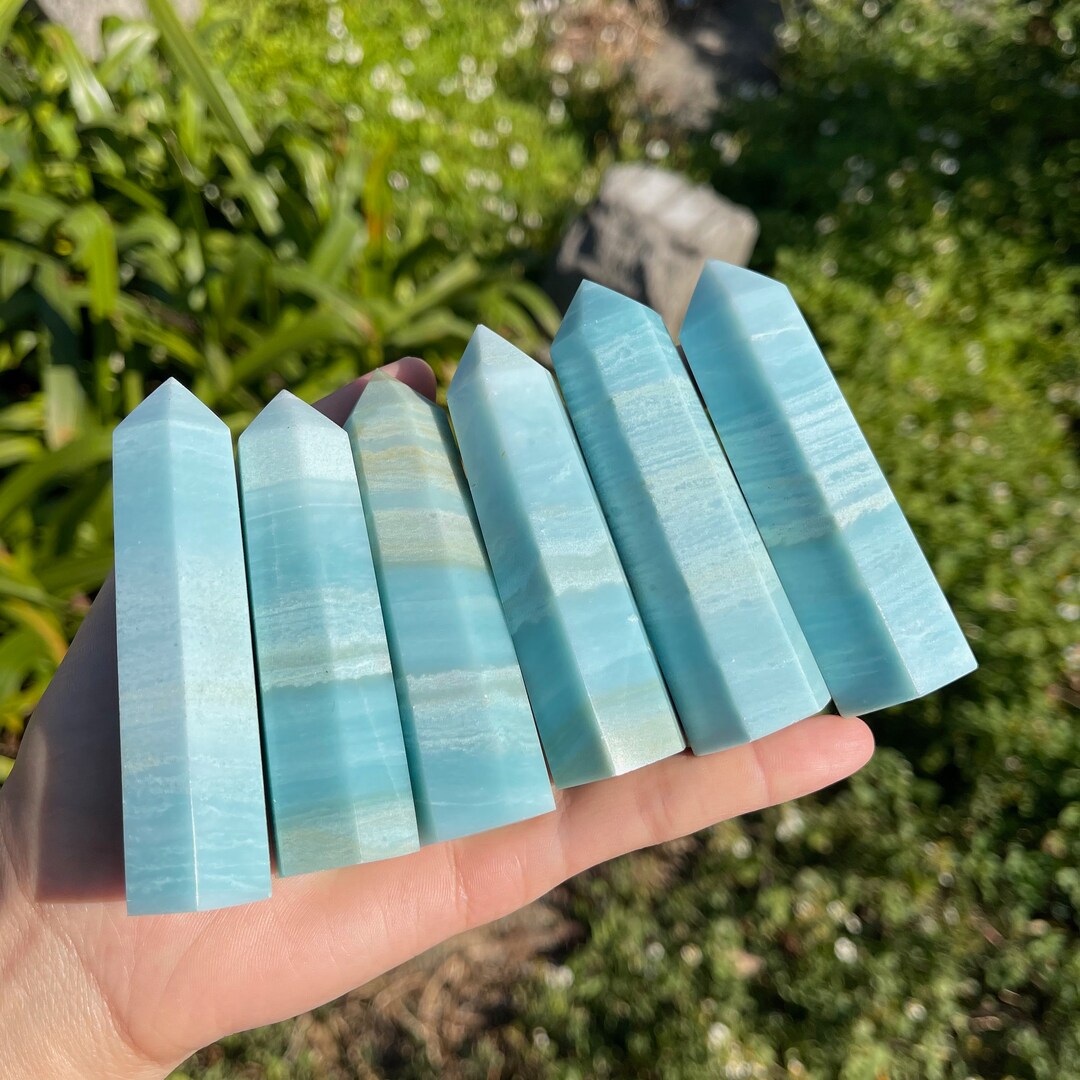 Sky Blue Amazonite Tower High Polished Amazonite Point With Etsy