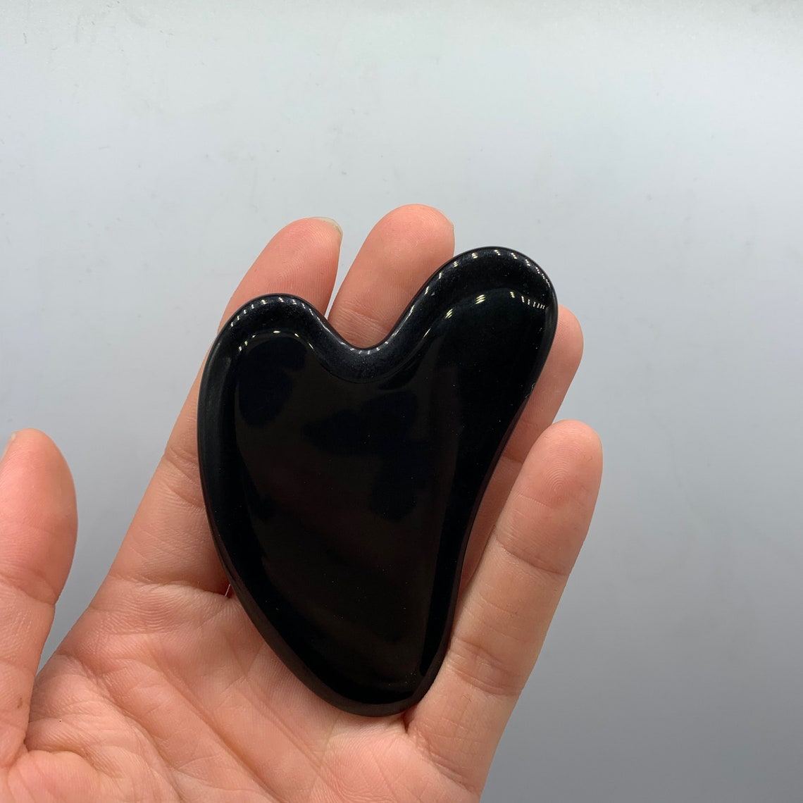 Black Obsidian Gua Sha Gua Sha Board Gua Sha Massage Tool Etsy