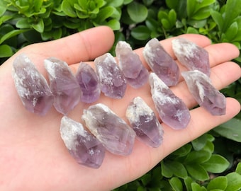 Raw Amethyst Point, Brazilian Amethyst Root, Natural Amethyst Point for Pendant, Amethyst Elestial Point, Healing Crystals, 1.2''