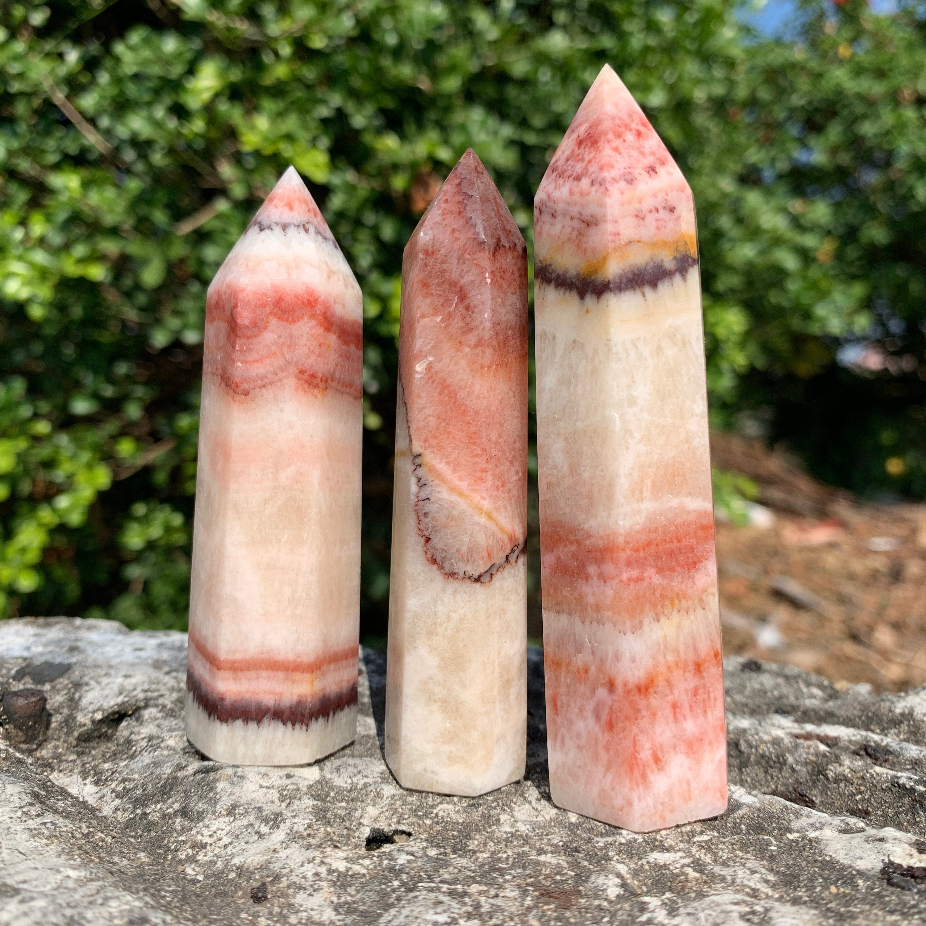 Dali Jasper Tower Rhodochrosite Tower Rhodochrosite Point Etsy
