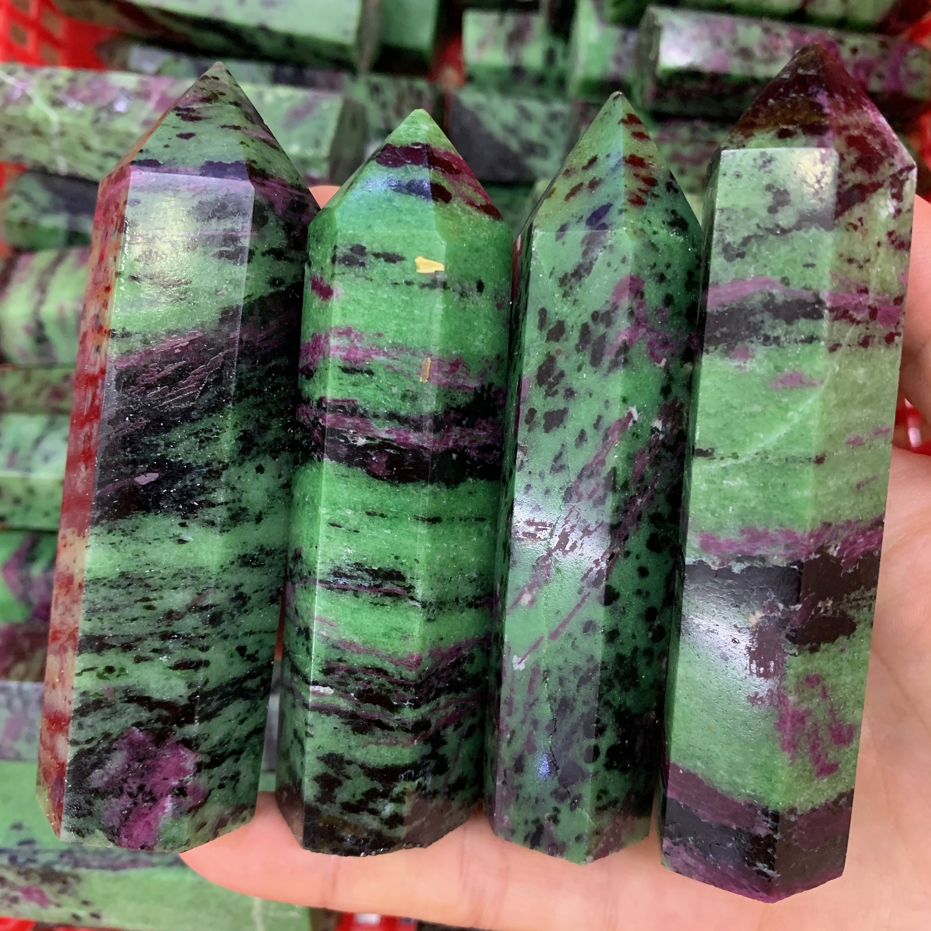 Natural Ruby Zoisite Tower Crystal Quartz Tower Crystal Etsy