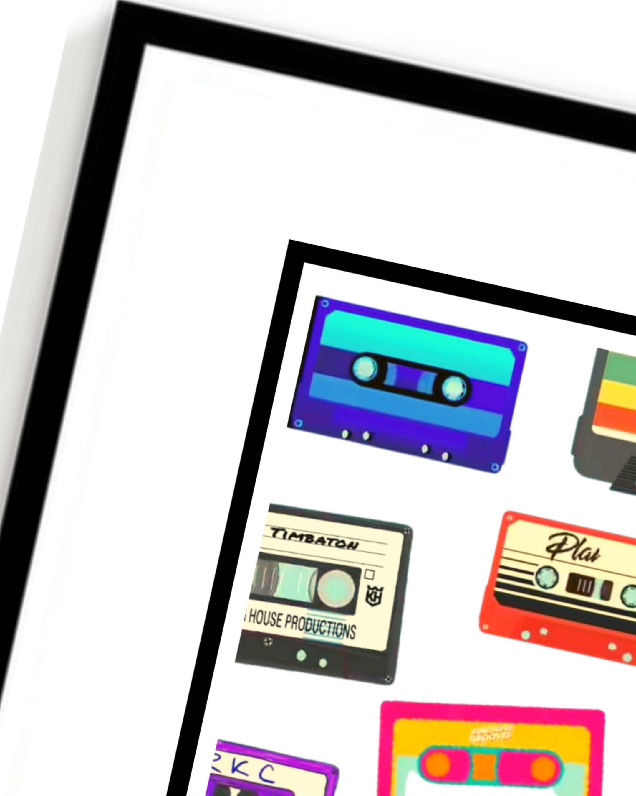 Cassette Tape Art Print / Retro Music Poster Vintage Art Etsy