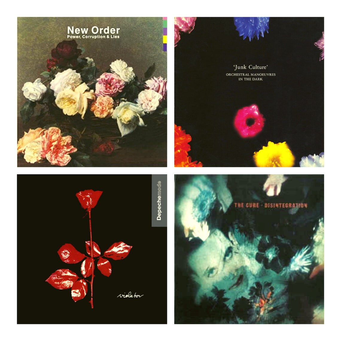 Album Covers With Flowers Music Art Print / Poster For Post Etsy