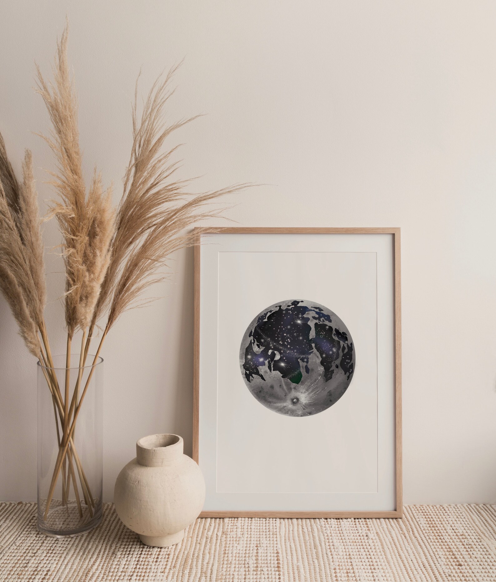 Full Moon Printable Wall Art Celestial Wall Art Moon Wall | Etsy