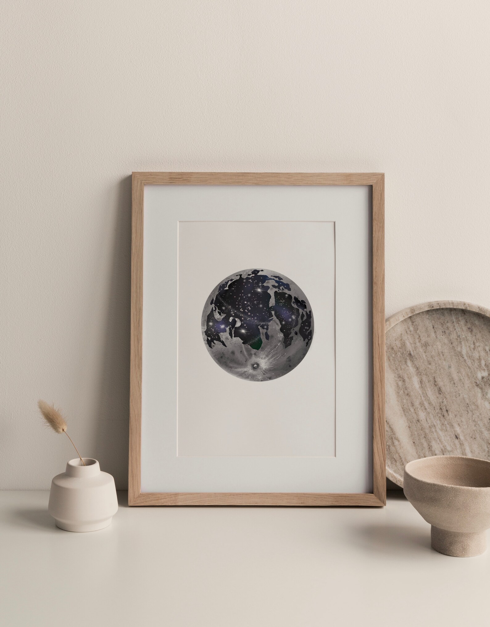 Full Moon Printable Wall Art Celestial Wall Art Moon Wall Etsy
