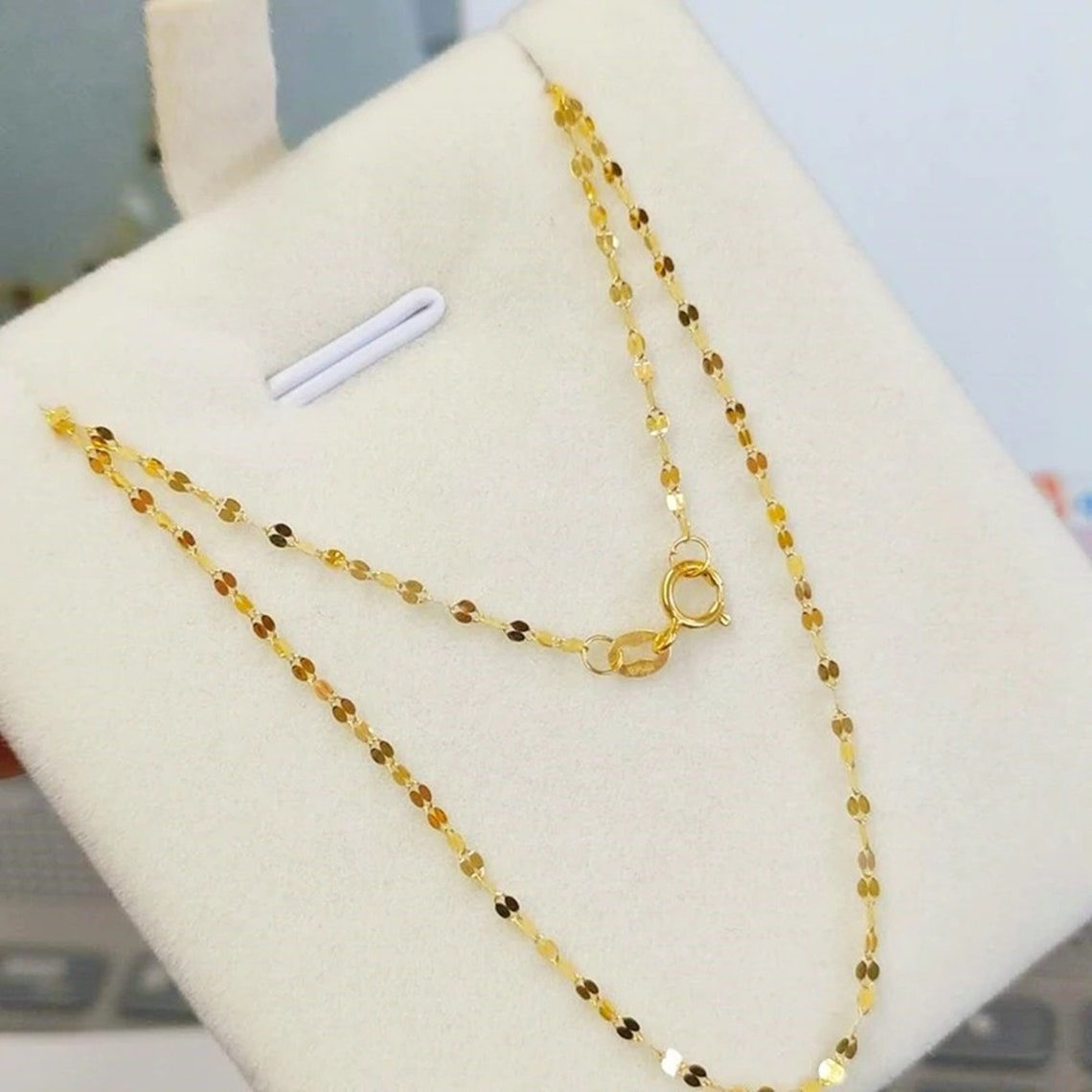 18K Gold NecklacePure Gold chainFine GOLD JewelryChains For Etsy