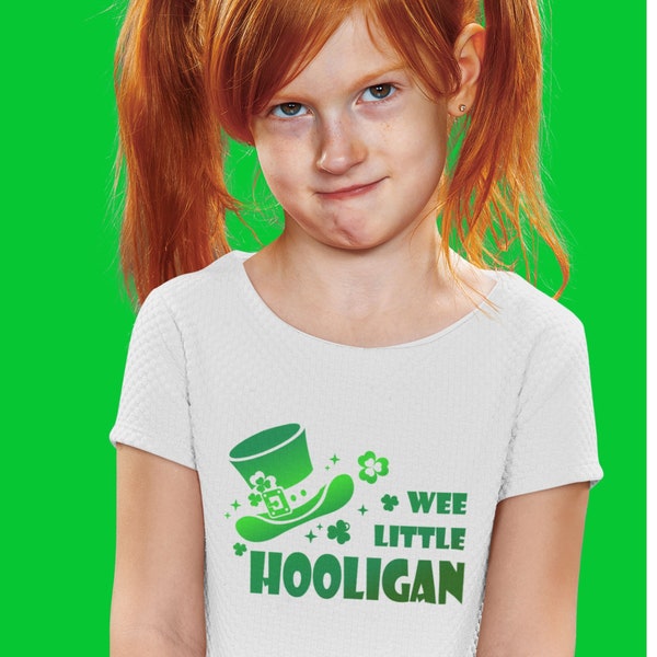 Wee Little Hooligan Svg, Png | Enfants de la Saint-Patrick | Imprimable, Découpable, Sublimer le transfert, Laser CNC, Silhouette Cameo, Cricut, PNG SVG