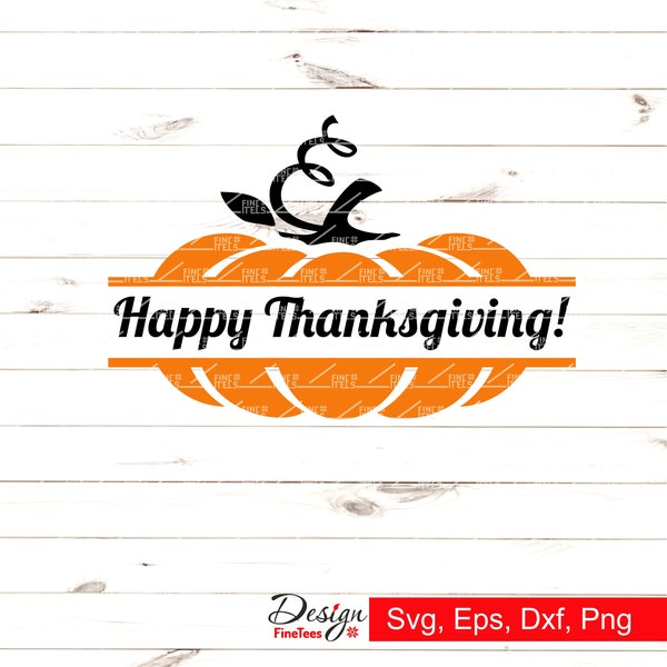 Orange Pumpkin Svg, Png, Eps, Dxf, Happy Thanksgiving svg, Fall Svg, Cricut, Digital, Fall Clipart, Cricut, CNC machine, Instant downloads