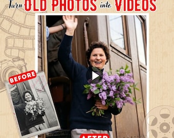 Turn Old Photo into Video, Animate Your Old Photo, Memorable Gift