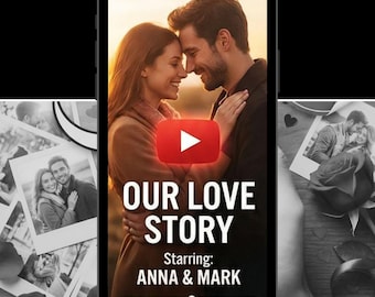Cinematic Love Story Video | Custom Valentine’s Day Gift for Him | Movie Trailer from Photos | Anniversary Slideshow with Song | Digital