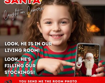 Personalized Santa in your home Video | Proof of Santa Night Visit | Christmas Magic in Your Living Room  | Gift for kids | Digital