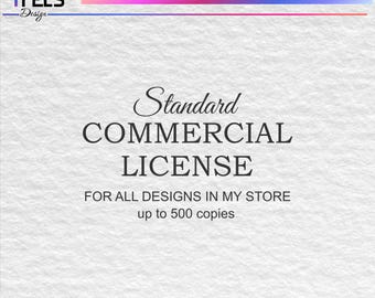 Digital Design for Commercial Use | Standard License | Up to 500 copies | SVG, PNG, Printable Templates