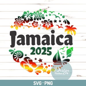 Jamaica 2025 svg, png, Caribbian islands, Family vacation t-shirt design, Sublimation transfer, Vector Cut File, Laser CNC, Cricut, Studio