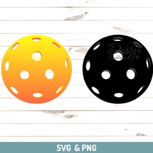 Pickleball Ball Png, Svg / Bola amarilla / Colores degradados / Pickleball Clipart / Archivo de corte vectorial / Transferencia de sublimación / Descarga instantánea