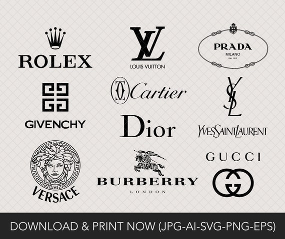 Pack 10 logo brands svg fashion brands svg famous brands | Etsy