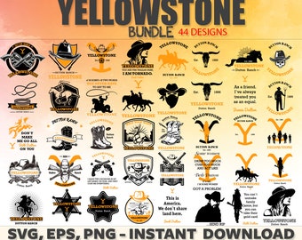 Download Yellowstone Svg Etsy PSD Mockup Templates
