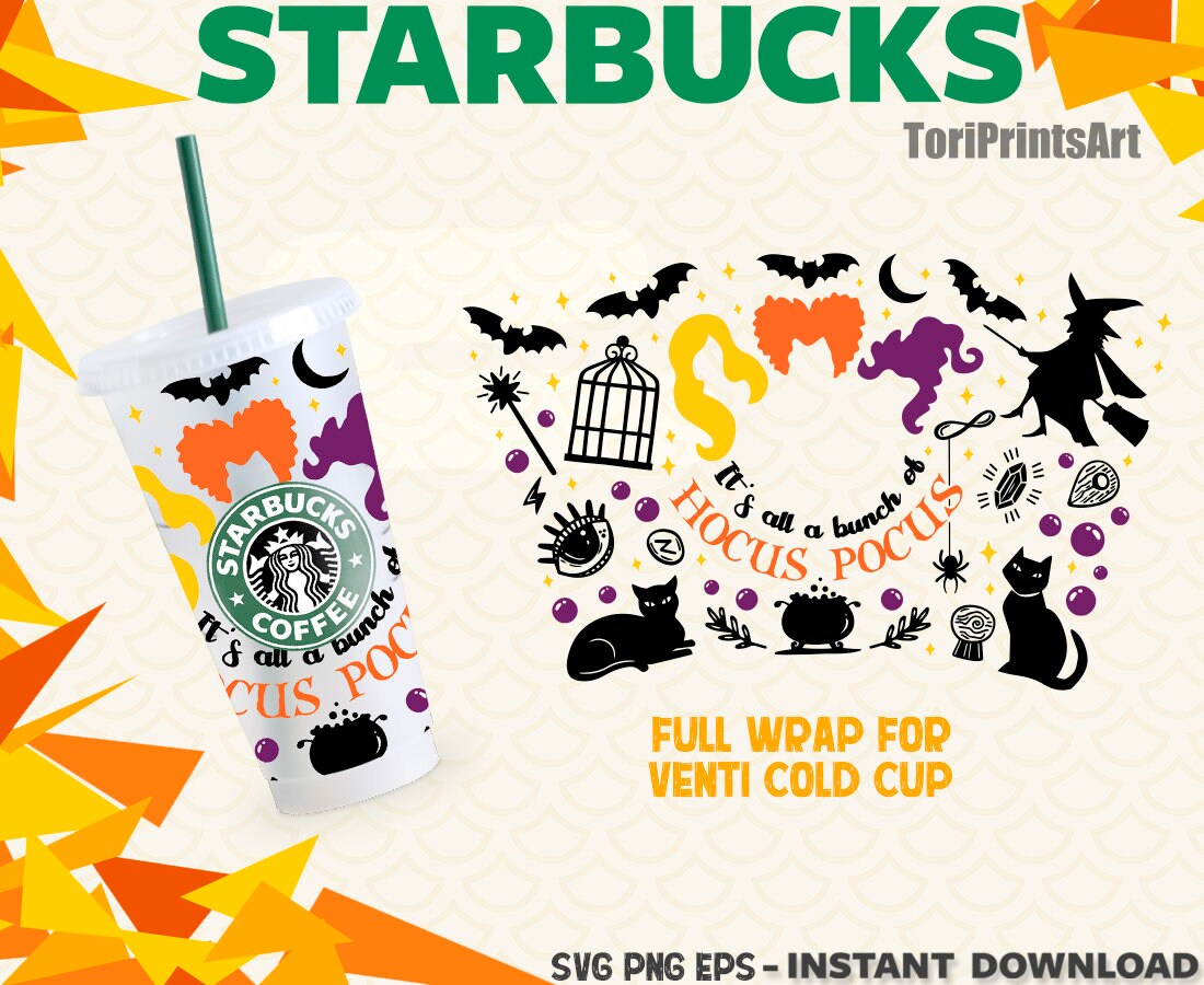 Hocus Pocus Starbucks Svg, Witch Svg, Halloween Starbucks Cup, It'…