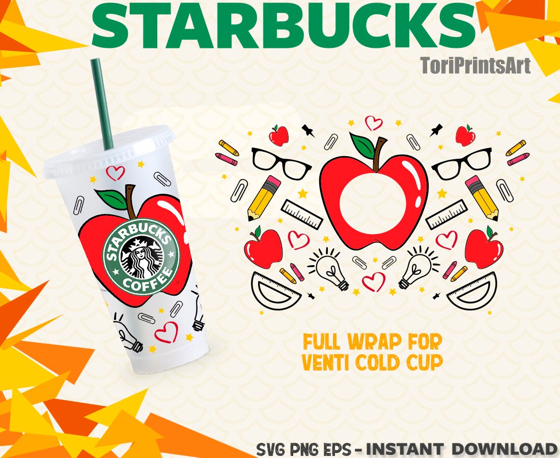 Teacher Starbucks Cup Svg Teacher Fuel Starbucks Cold Cup | Etsy