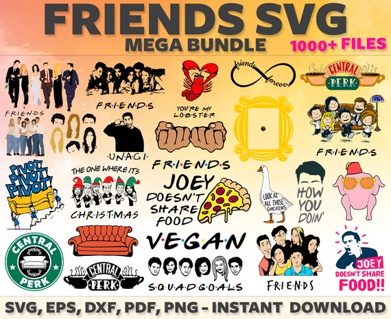 Download Friends TV Show SVG Bundle 1000Friends Font Cricut | Etsy