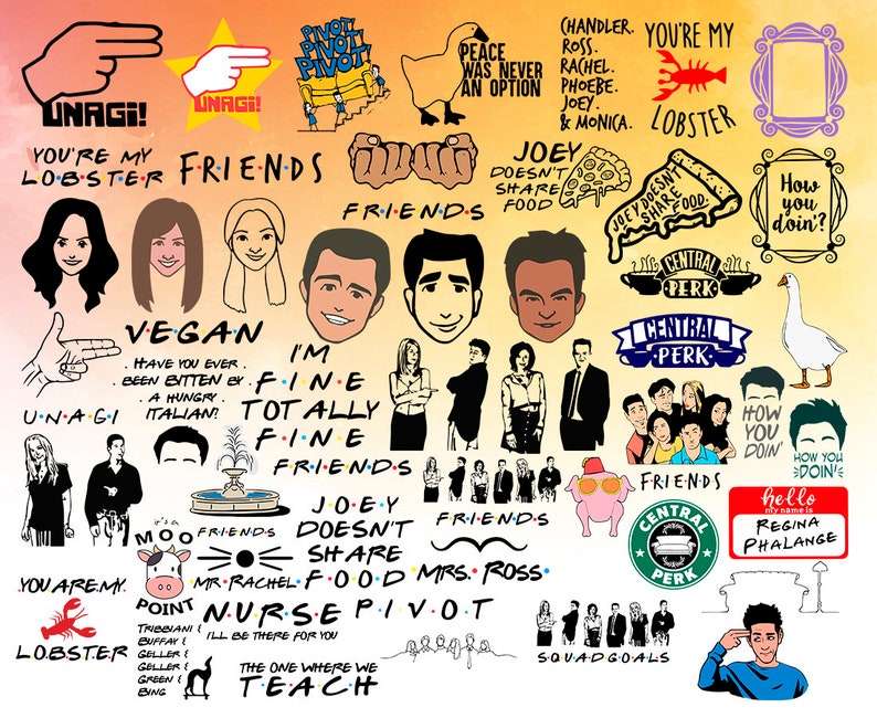 Download Friends TV Show SVG Bundle 1000Friends Font Cricut | Etsy