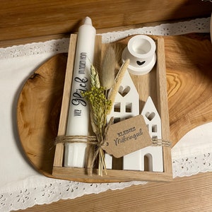 Gift set for housewarming / moving / souvenir / candle message