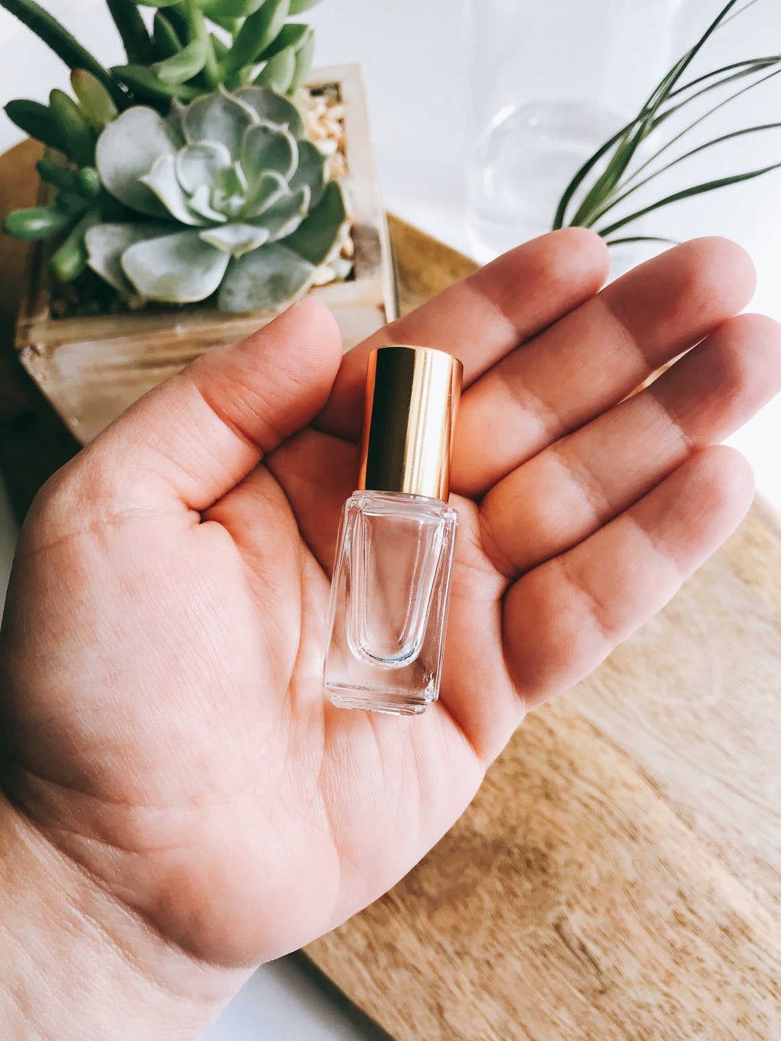 4ml SMALL Square Glass Bottle Stainless Steel Roller Ball | Etsy