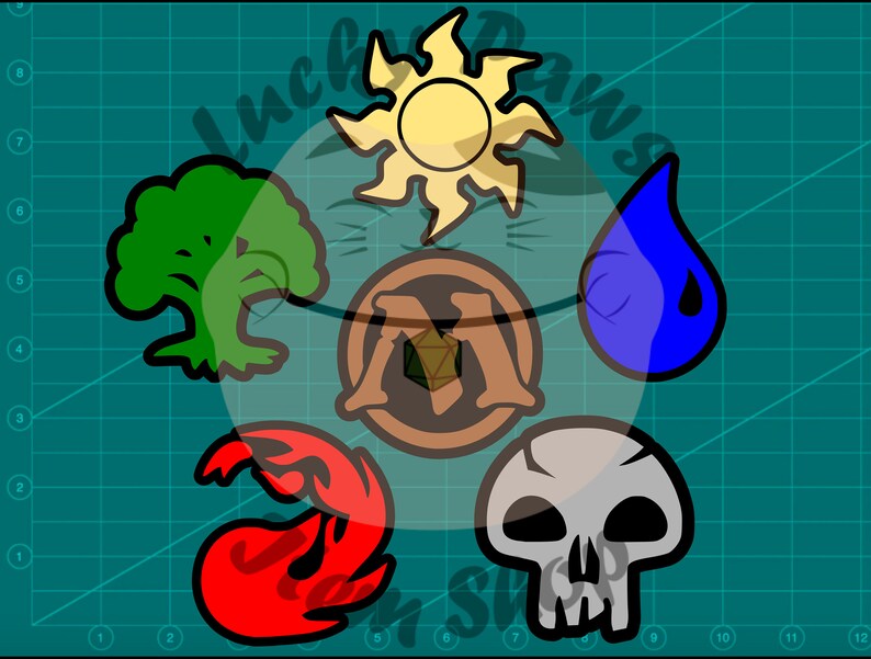 Magic the Gathering Mana Symbols Decal Files - Etsy