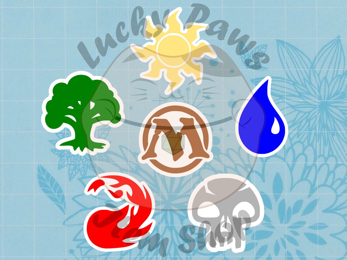 Magic the Gathering Mana Symbol Decals Etsy