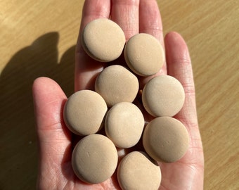 Set of 9 Mini blank mandala stone pocket size perfect for craft caststone handmade small art stone dotting art pebbles