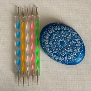 Dotting tools set of 5 double side 10 different dot sizes mandala art tools