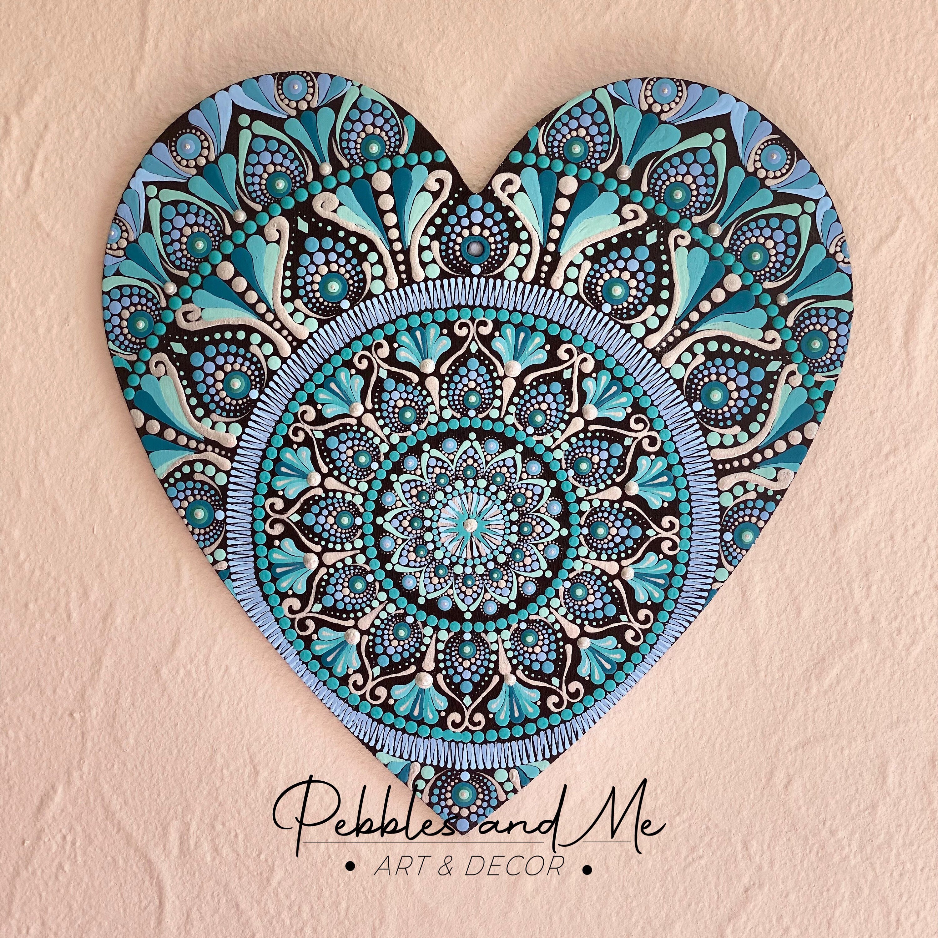 Oceana Boho Heart Mandala Art - Etsy