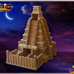 Fate&#39;s End Terra & Cosmos 3D Printed Mayan Dice Tower