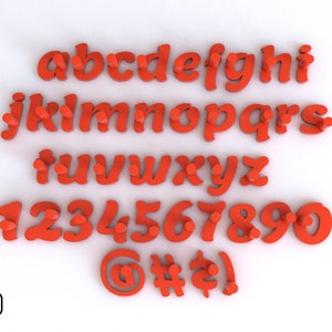 Stamp Letters for Cookies  Fondant Ceramic Clay Dough - Multi Use Typeface / Fonts: Lemon